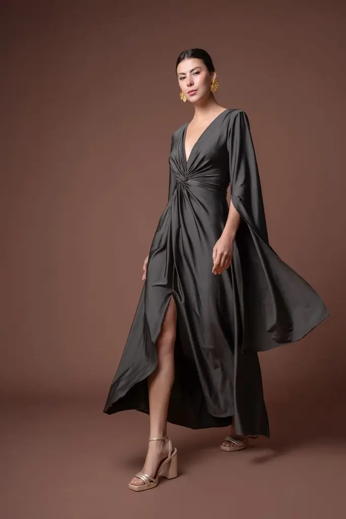 0174 - Mariana - Verde militar dos mangas escote strech 