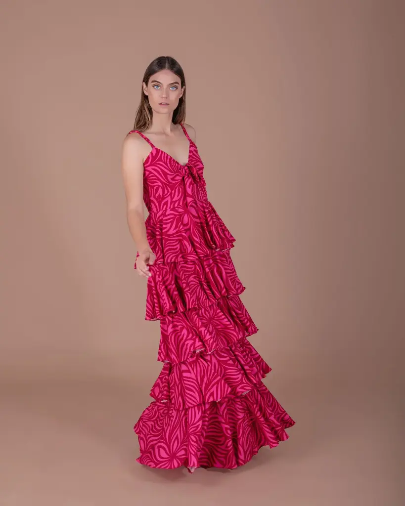 0228 - Martina  - Estampado rosado oscuro y claro