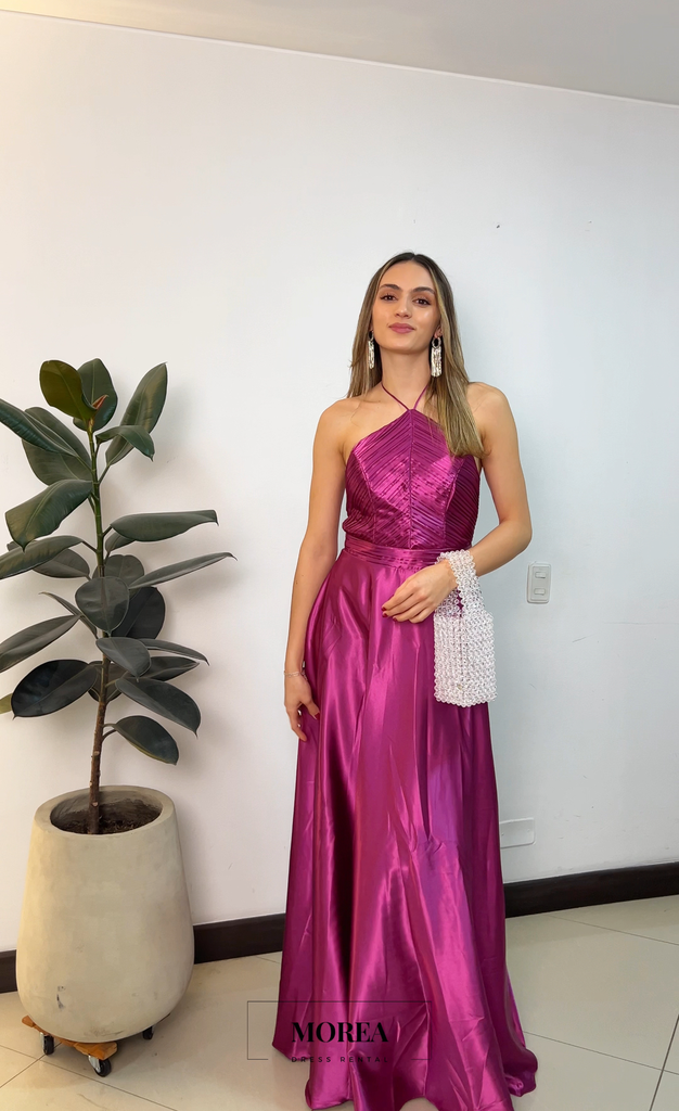 0423 - Rosalie Fucsia pecho plisado - Boreal 