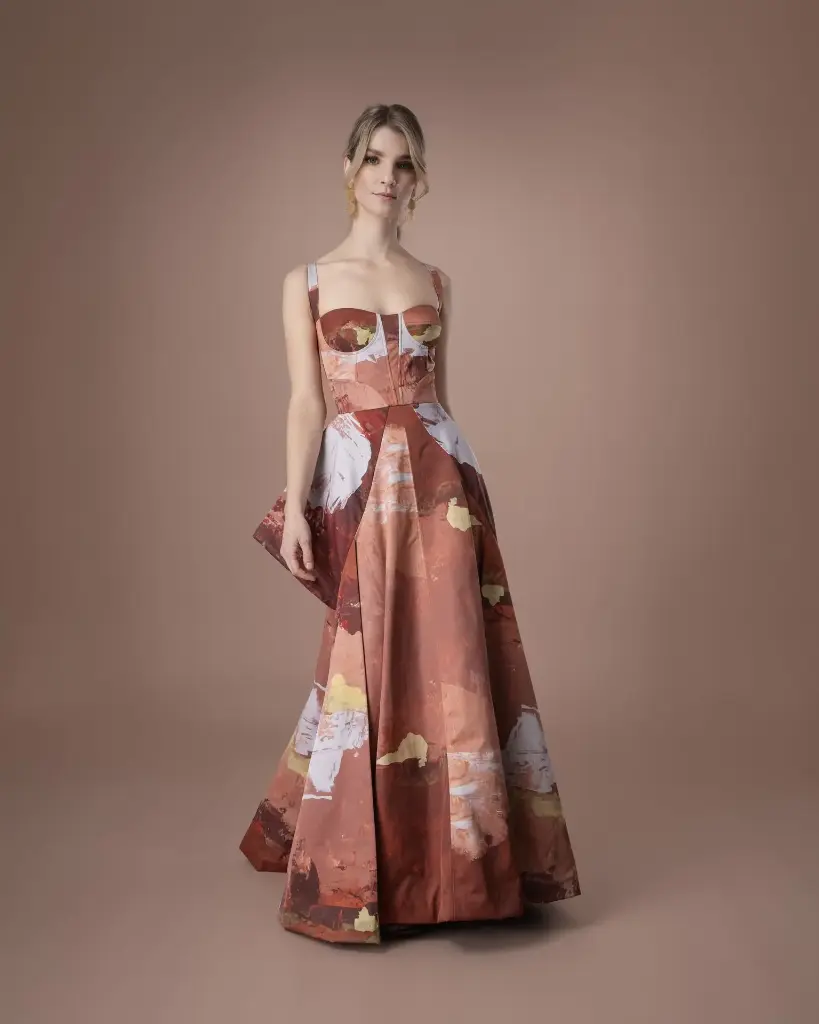 523 - Naranja blanco y verde - Maria Elena Villamil