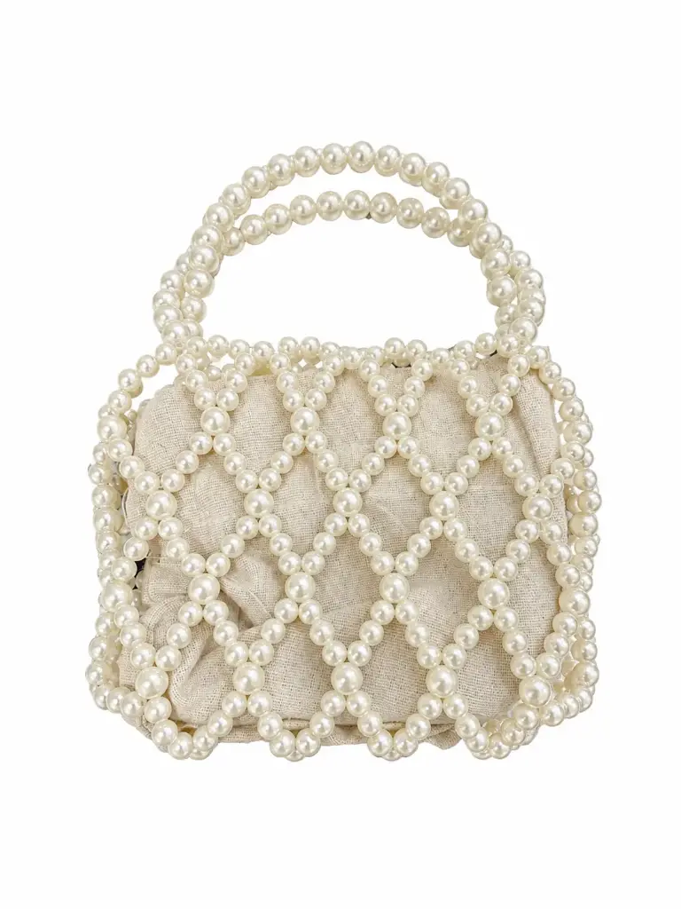 0837 - Cartera tejida perla 