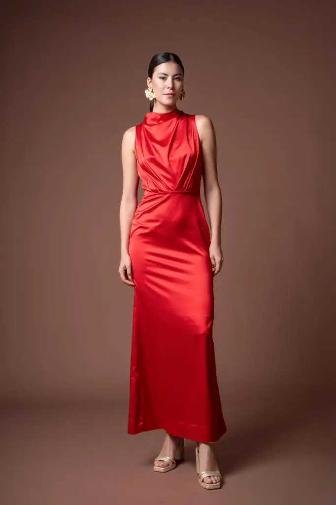 0693 - Halter lazos huecos brazos rojo