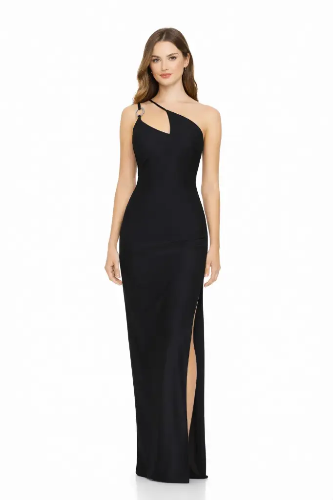 0735 - Negro Broche Tornasol Tiras