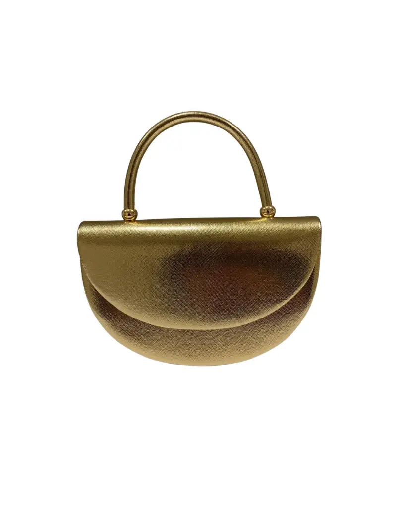 0876 - Cartera media luna dorada 2