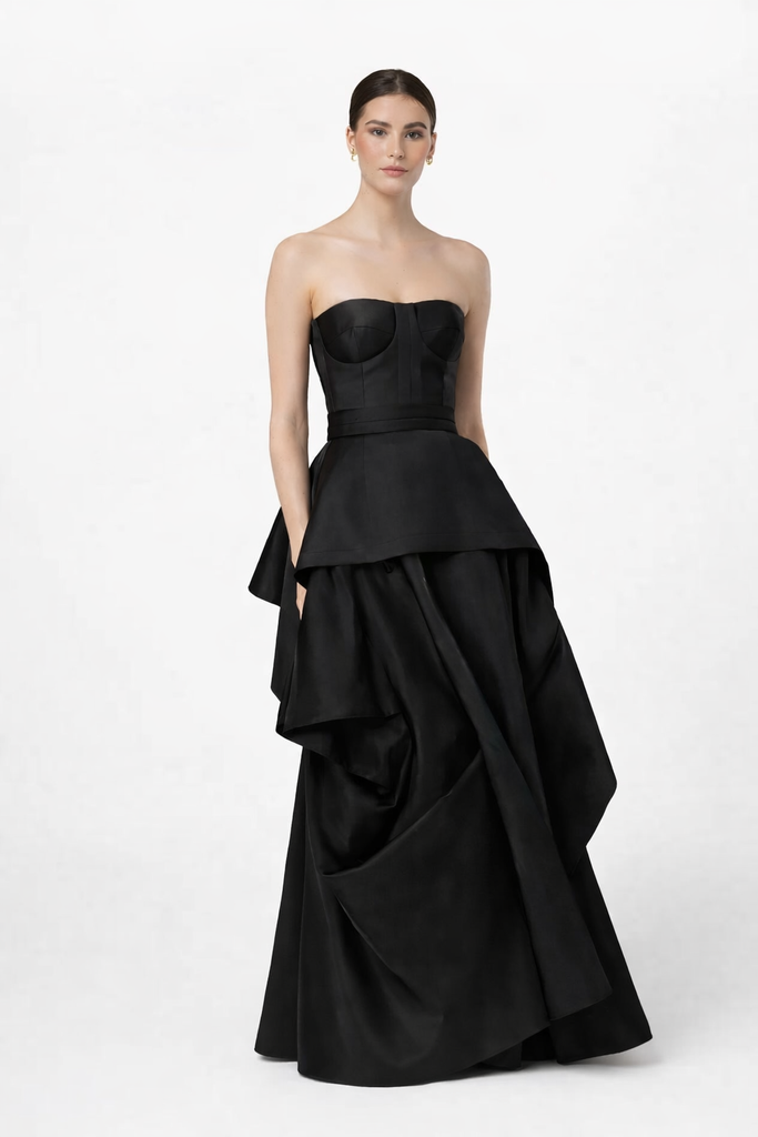 0363 - Negro entero 2 piezas Maria Elena Villamil