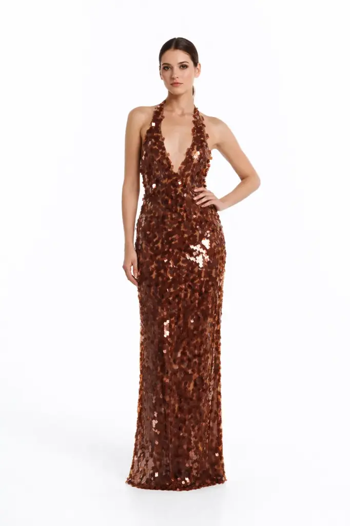 0561 - Lentejuelas cuadradas café - Ayre