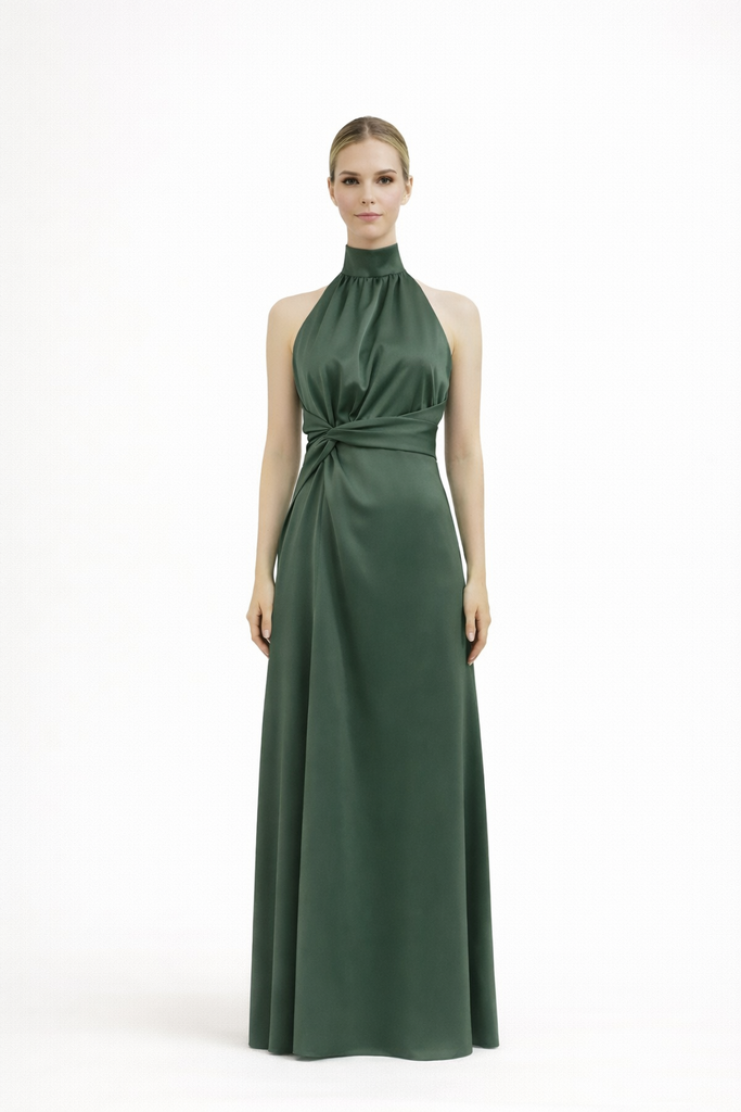 0043 - Verde Menta Halter Detalle Cintura 