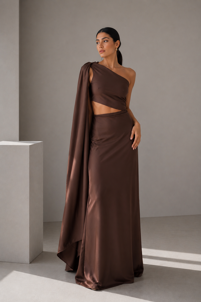 0986 - Pamela cut out tira hombro café