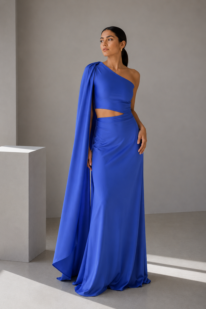 0987 - Pamela cut out tira hombro azul