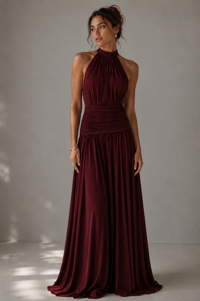 0053 - Lorenza halter  Cafe Rojizo