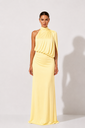 0780 - Rocio Halter bandeja stretch amarillo mantequilla caida