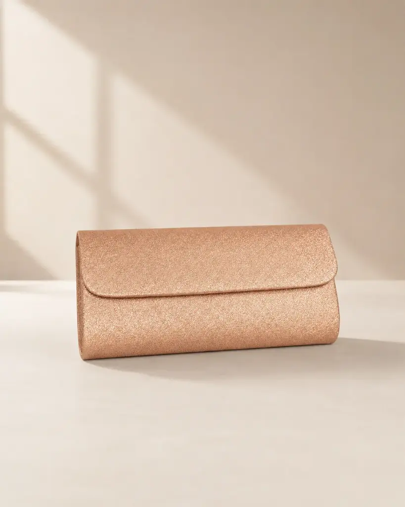 0913 - Cartera dobre oro rosa recto