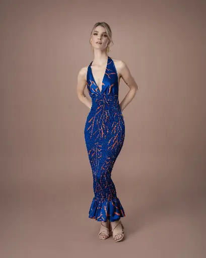 0023 - Azul lineas naranja - Juliana Florez 