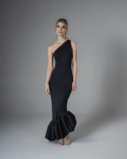 0138 - Negro - Bolero asimetrico