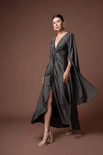 0174 - Mariana - Verde militar dos mangas escote strech 