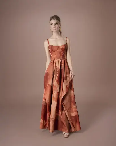 0502 - Way - Maria Elena Villamil - Naranja estampado