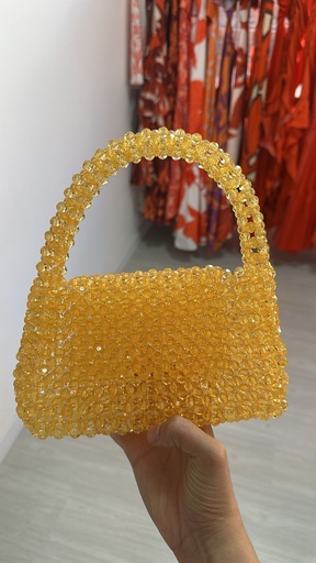 0844 - Cartera amarilla cuerda corta