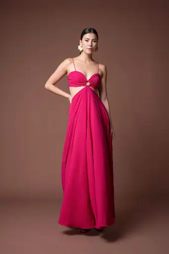 0674 - fucsia broche circulo top