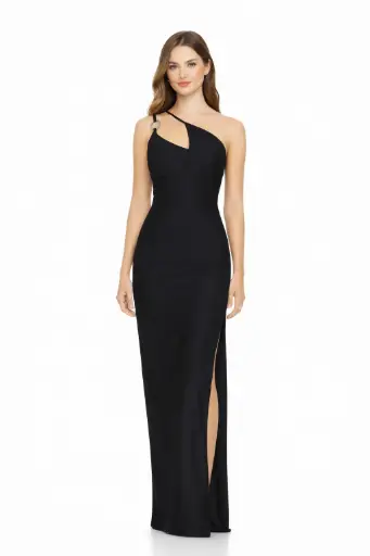 0735 - Negro Broche Tornasol Tiras