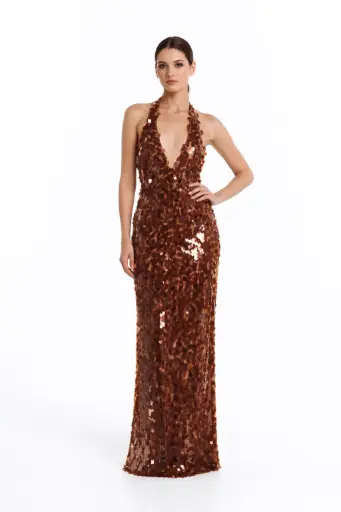 0561 - Lentejuelas cuadradas café - Ayre