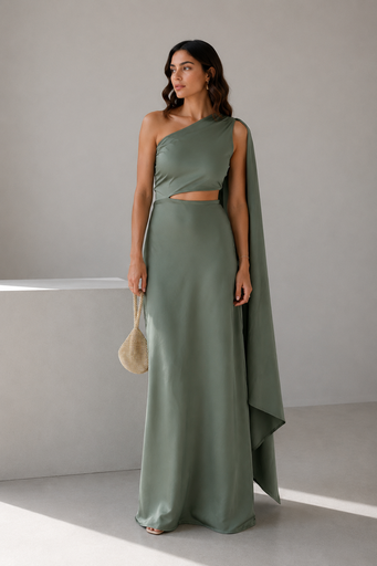 0988 - Pamela cut out tira hombro verde militar