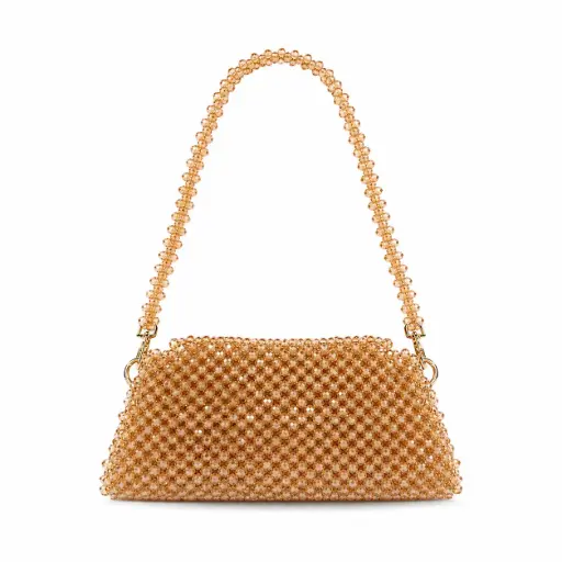 0827- Cartera dorada cristal murano