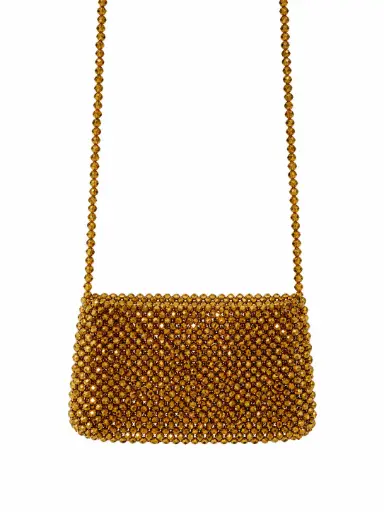 0907 - Cartera murano ocre tira ajustable