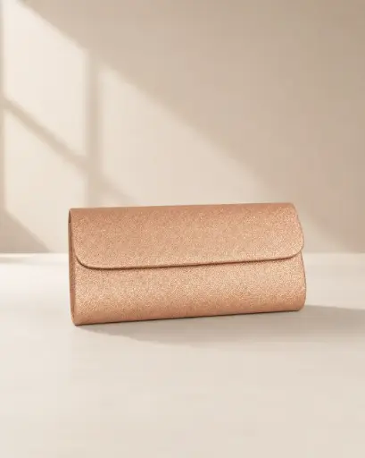 0913 - Cartera dobre oro rosa recto